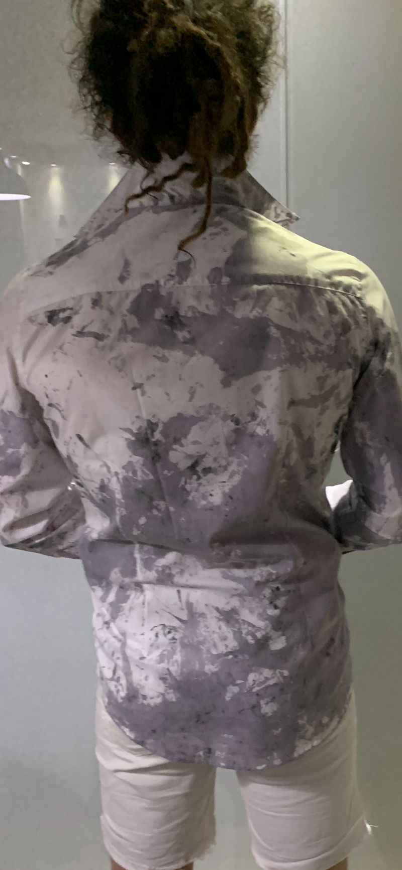 Grey - Camicia uomo dipinta a mano