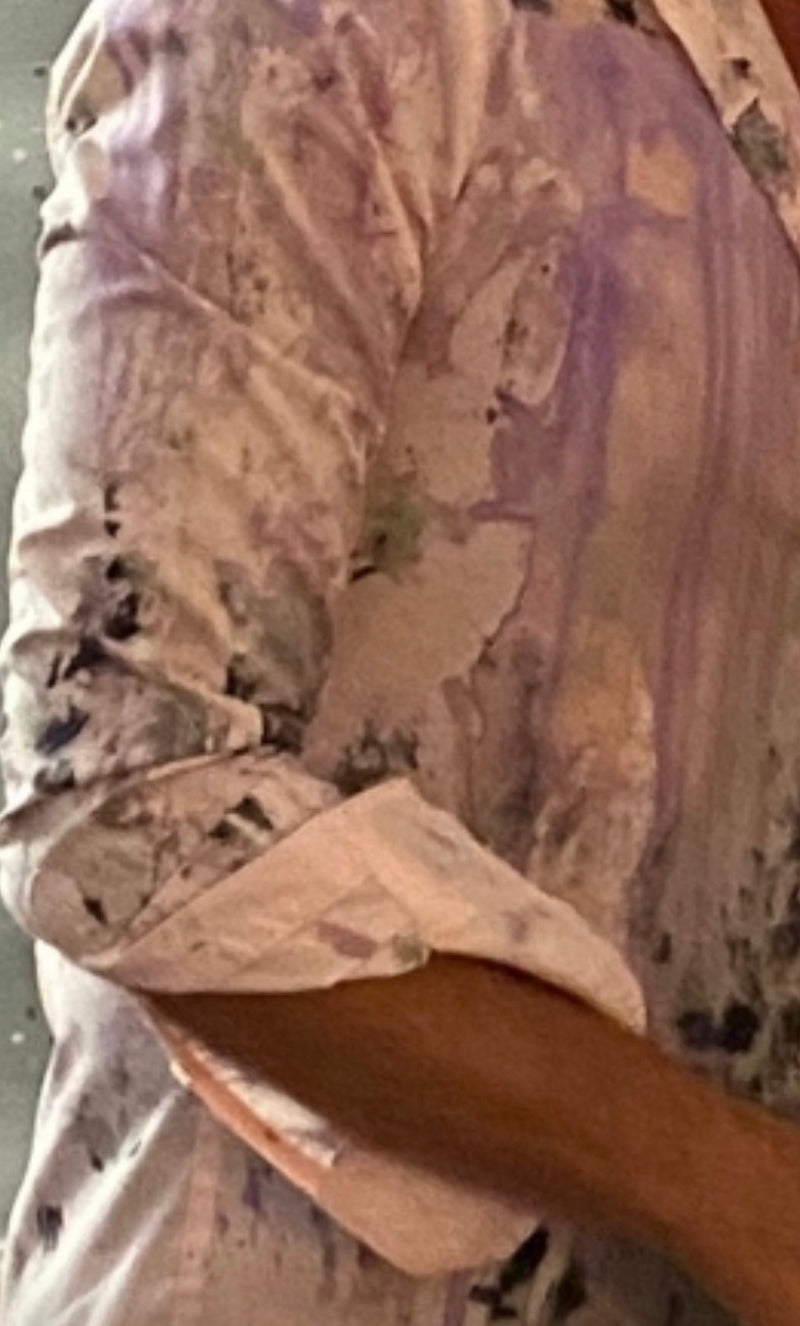 Multicolor - camicia uomo dipinta a mano